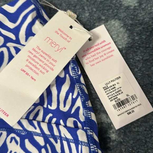NWT MARYANA LILLY PULITZER LUXLETIC SKORT XL MARTINIQUE BLUE - Picture 7 of 8
